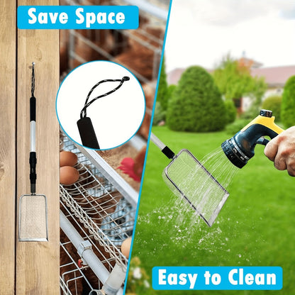 Stainless Steel Beach Sand Sifter with Retractable Telescopic Handle – Portable Sand Sieve for Treasure Hunting