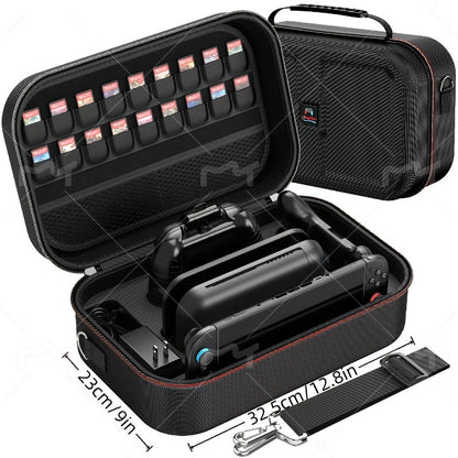 XL Carrying Case Compatible with Nintendo Switch 2, Card Slots, Accessory Compartments and Shoulder Strap