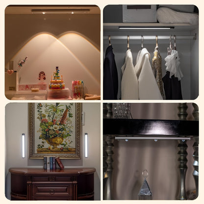 Motion Sensor LED Cabinet Light USB Rechargeable Dimmable Night Light Gesture Control 3 Modes Wireless Under Cabinet Lighting for Kitchen
