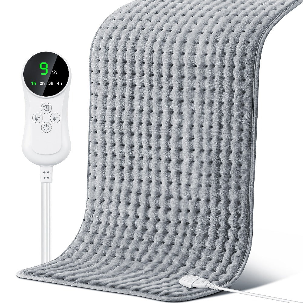 Electric Heating Pad 17"x33" Fast Heating Lap Blanket - 9 Adjustable Heat Settings, Shutoff Timer