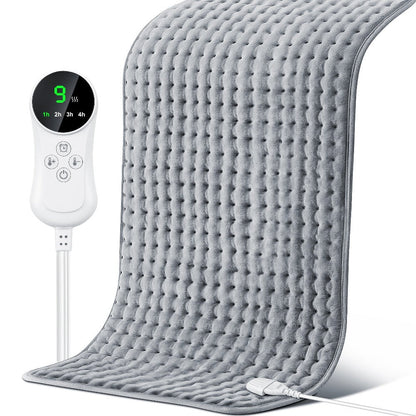Electric Heating Pad 17"x33" Fast Heating Lap Blanket - 9 Adjustable Heat Settings, Shutoff Timer