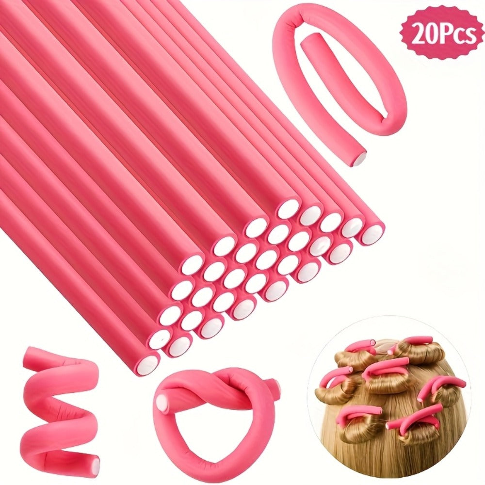 Flexible Foam Curl Formers 50pcs Heatless Curling Rods – Bendable Twist Hair Rollers for DIY Soft Waves & Spiral Curls, Short & Long Hair