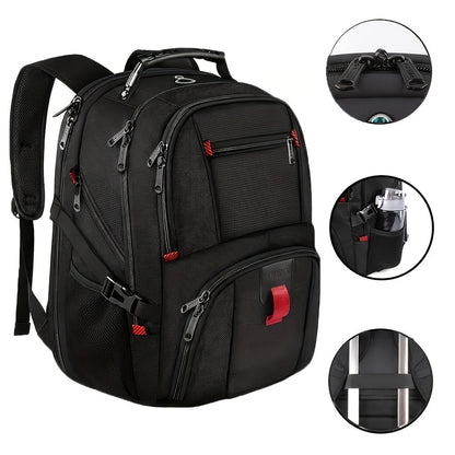 Large Laptop Backpack 50L – Fits 17 Inch Computer, Airline Approved Carry On, 3-Compartment Travel & College Backpack for Men Women | 8