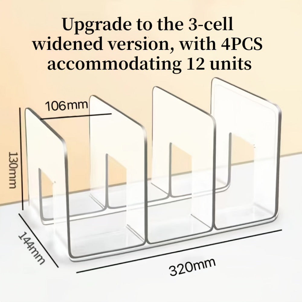 Purse Organizer for Closet 4-Pack, Clear Plastic Bag Storage Divider Shelf, Handbag Holder for Wardrobe