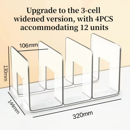 Purse Organizer for Closet 4-Pack, Clear Plastic Bag Storage Divider Shelf, Handbag Holder for Wardrobe
