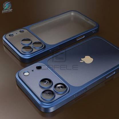Phone Case Matte Frosted Clear Cover with Built-In Lens Film for Select iPhone 12–17 Models