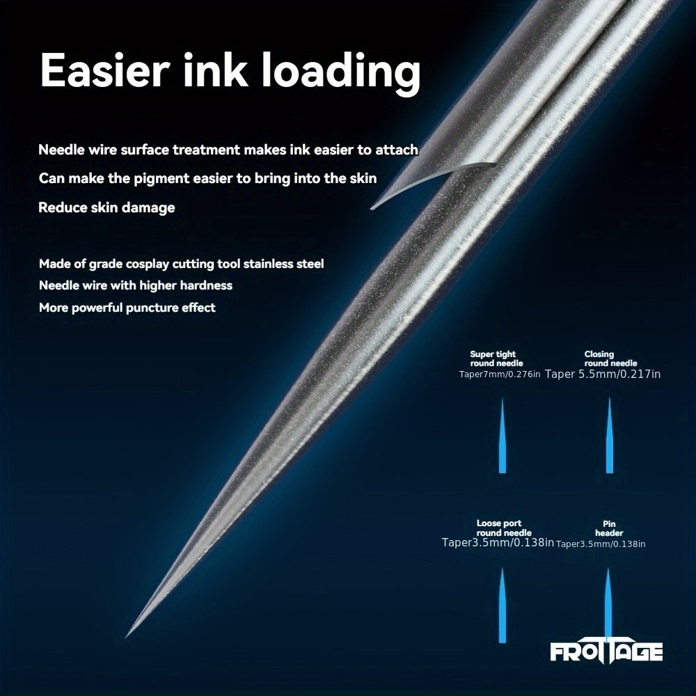 Tattoo Cartridge Needles with Frotage Label, 26 Retained RL RLT RS CM and M1 Cartridge Size Options