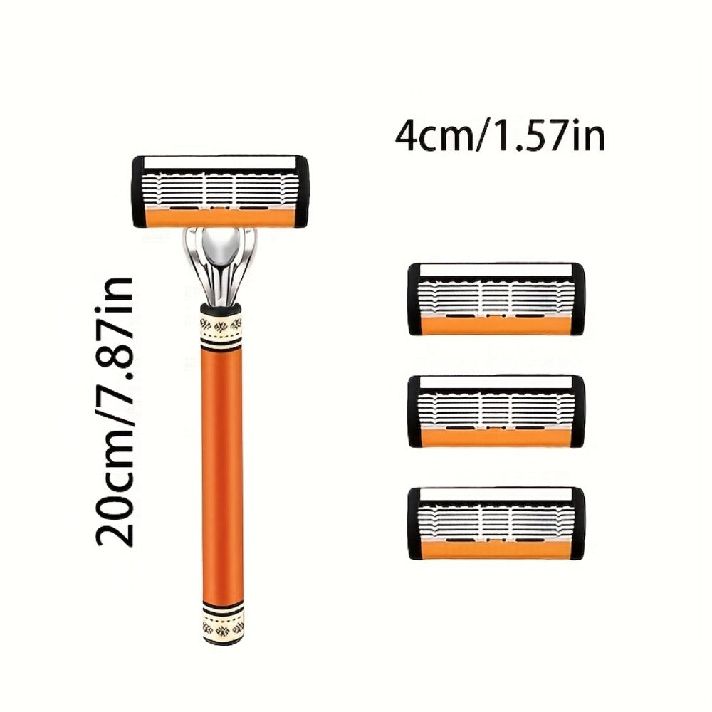 Double Edge Safety Razor Set for Men with 2 Handles & Stainless Steel Replacement Blades – Barber-Quality Close Shave Manual Shaving Kit