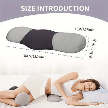Lumbar Support Pillow Large Size Lower Back Cushion Cooling Breathable Pillowcase Supportive Waist Pillow Bed Sofa Floor