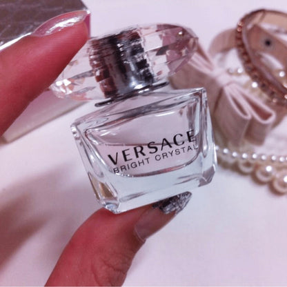 Mini Travel Perfume Spray for Women 5ml Versace Bright Crystal Eau de Toilette Fresh Floral EDT Purse Size Pocket Perfume TSA Friendly