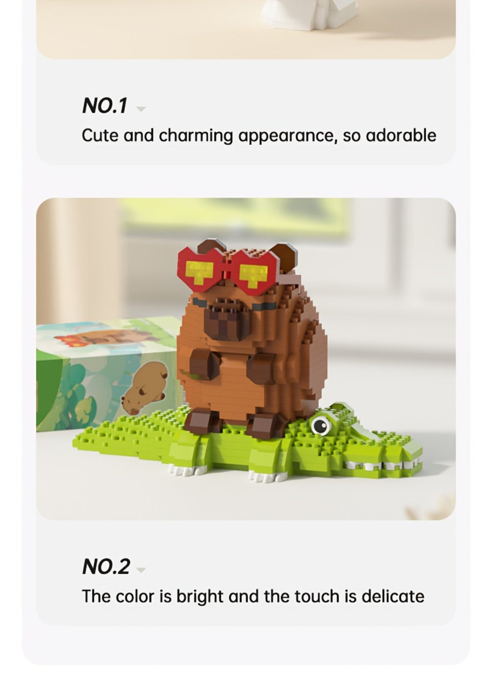 Capybara Micro Brick Building Set 562pcs Collector Edition – Miniature DIY Assembly Desk Decor Stress Relief Toy for Kids Teens Adults