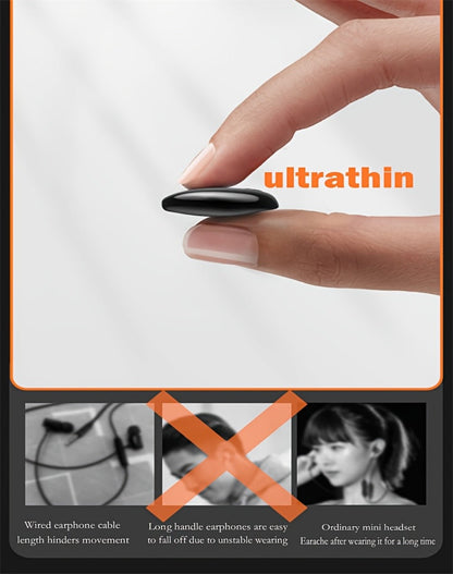 Ultra-Thin Bluetooth 5.3 Sleep Earbuds with Digital Charging Case in Black, Khaki or White