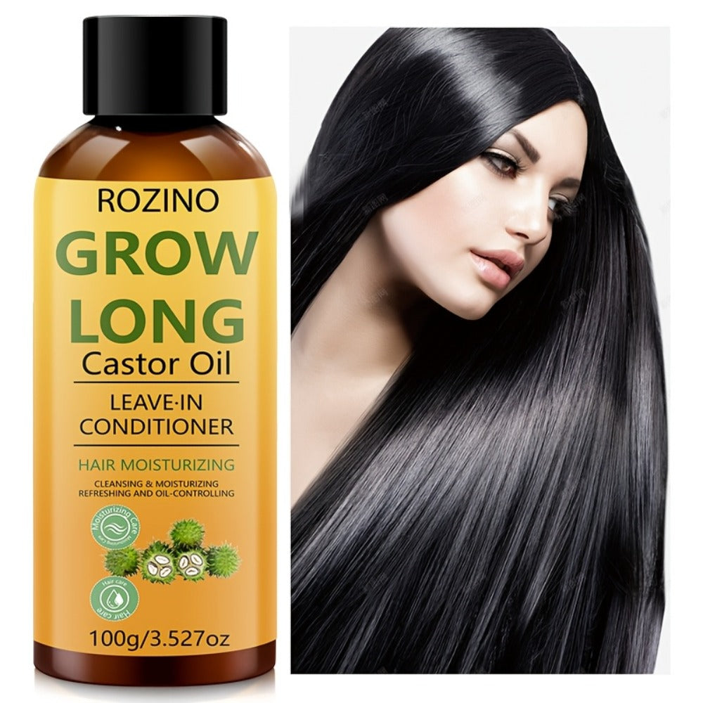 Deep Castor Oil Hair Conditioner 100ml Thickening Scalp Treatment for Bath Time, Home Spa and Personal Care