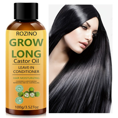 Deep Castor Oil Hair Conditioner 100ml Thickening Scalp Treatment for Bath Time, Home Spa and Personal Care