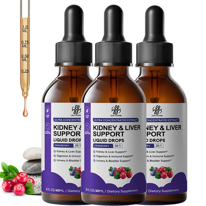 Kidney and Liver Support Drops 27-in-1 Complex - Alcohol-Free Natural Herbal Formula for Liver Health