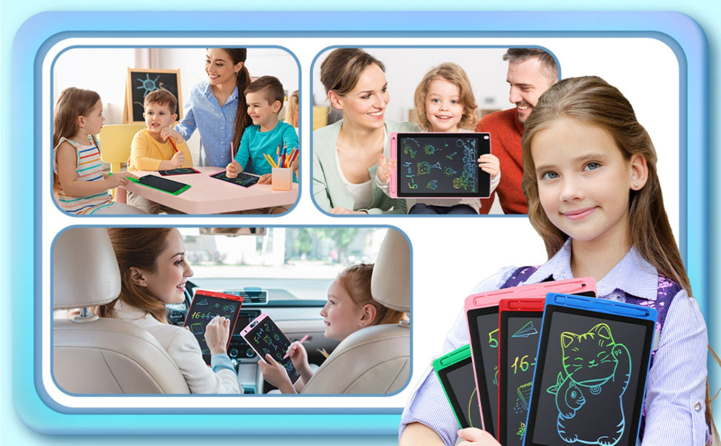 LCD Drawing Board 20 Pack for Kids 8.5 Inch Reusable Erasable Doodle Pad Electronic Writing for Parties, Celebrations and Guest Favors