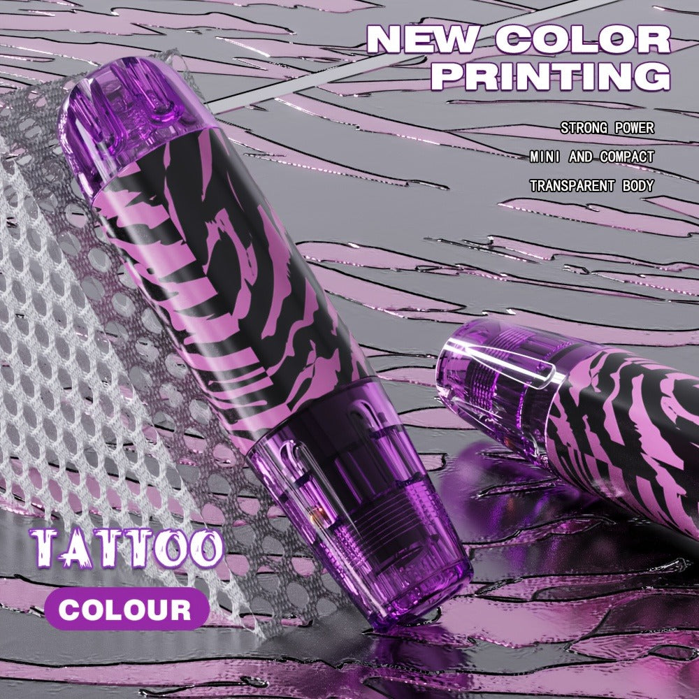 Tattoo Machine Kit GOLDPLUME TM-74 Wireless Rotary Pen with 1500mAh Battery, 10 Cartridges and 7 Ink Bottles