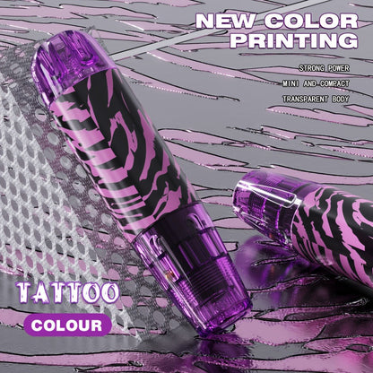 Tattoo Machine Kit GOLDPLUME TM-74 Wireless Rotary Pen with 1500mAh Battery, 10 Cartridges and 7 Ink Bottles