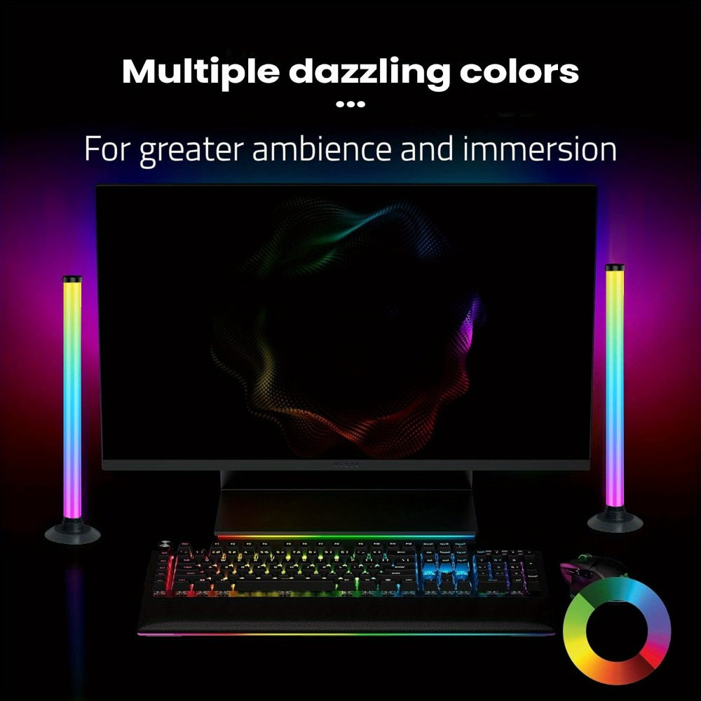 RGBIC LED Light Bar Music Sync RGB Ambient Lighting USB Powered 64+ Modes 16 Million Colors App, for Home, Desk and Accent Lighting