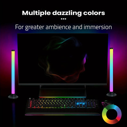 RGBIC LED Light Bar Music Sync RGB Ambient Lighting USB Powered 64+ Modes 16 Million Colors App, for Home, Desk and Accent Lighting