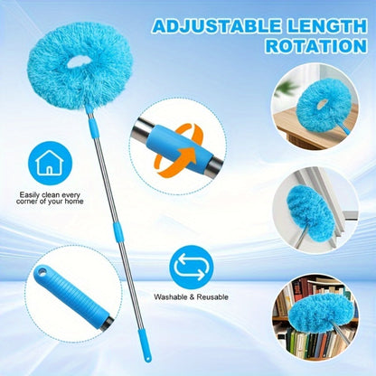 Ceiling Fan Cleaner Brush with Extension Rod – Detachable Washable Ultra-Fine Microfiber Duster for High Ceilings, Fans, Furniture & Cars