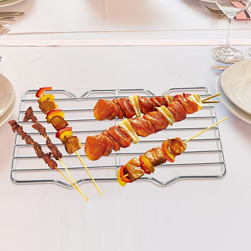 Cooling Rack 2pcs, Heavy Duty Carbon Steel Baking Rack for Cookies, Cakes and Roasting, Oven Safe Wire Rack for Grilling Turkey