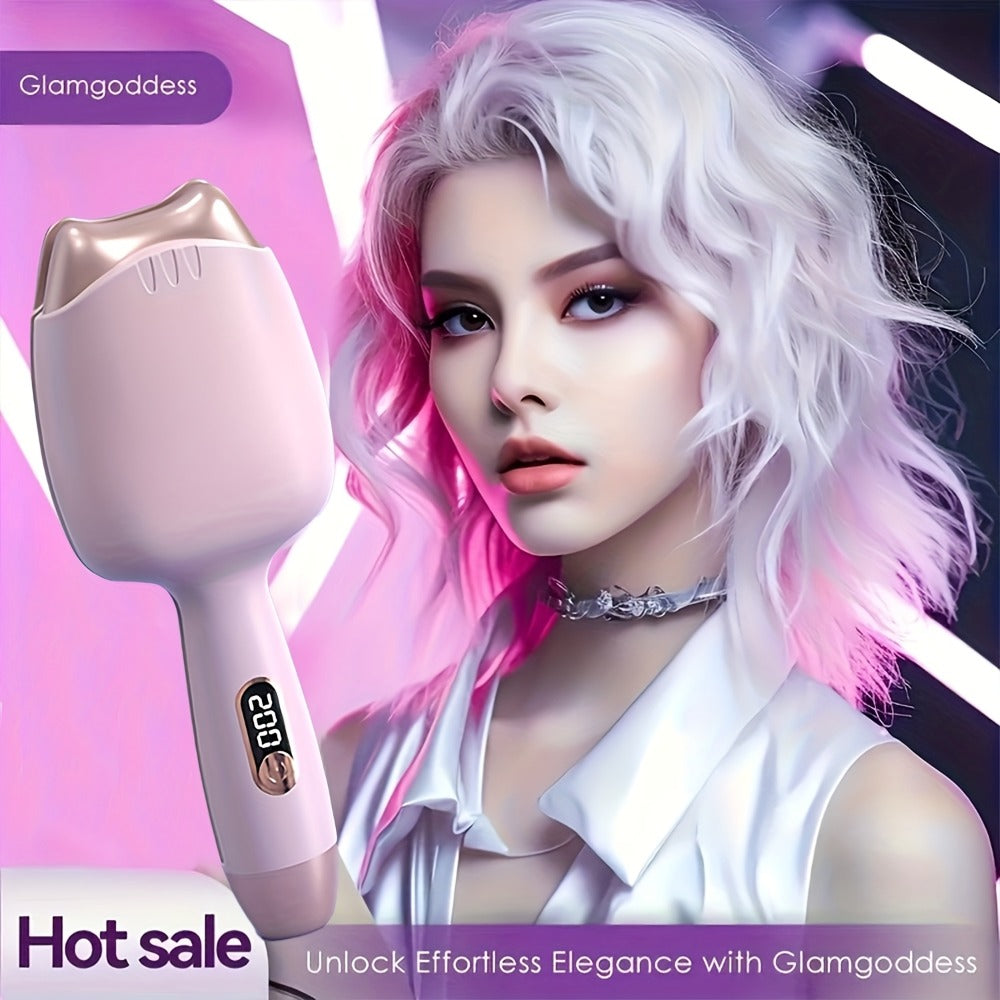 32mm Curling Iron Negative Ion Mini Portable Cat Ears Curler 3-Heat Settings Fast Heating, for Home, Travel and Salon Hair Styling