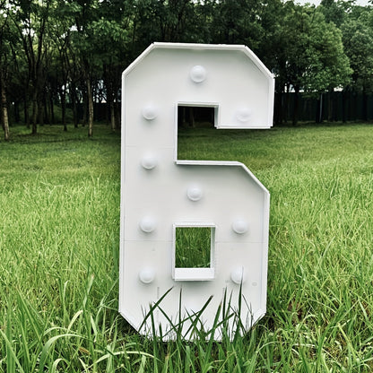 28.7-Inch Warm White LED Numeral Party Display in Paper and PS Foam Board with Seven Model Options