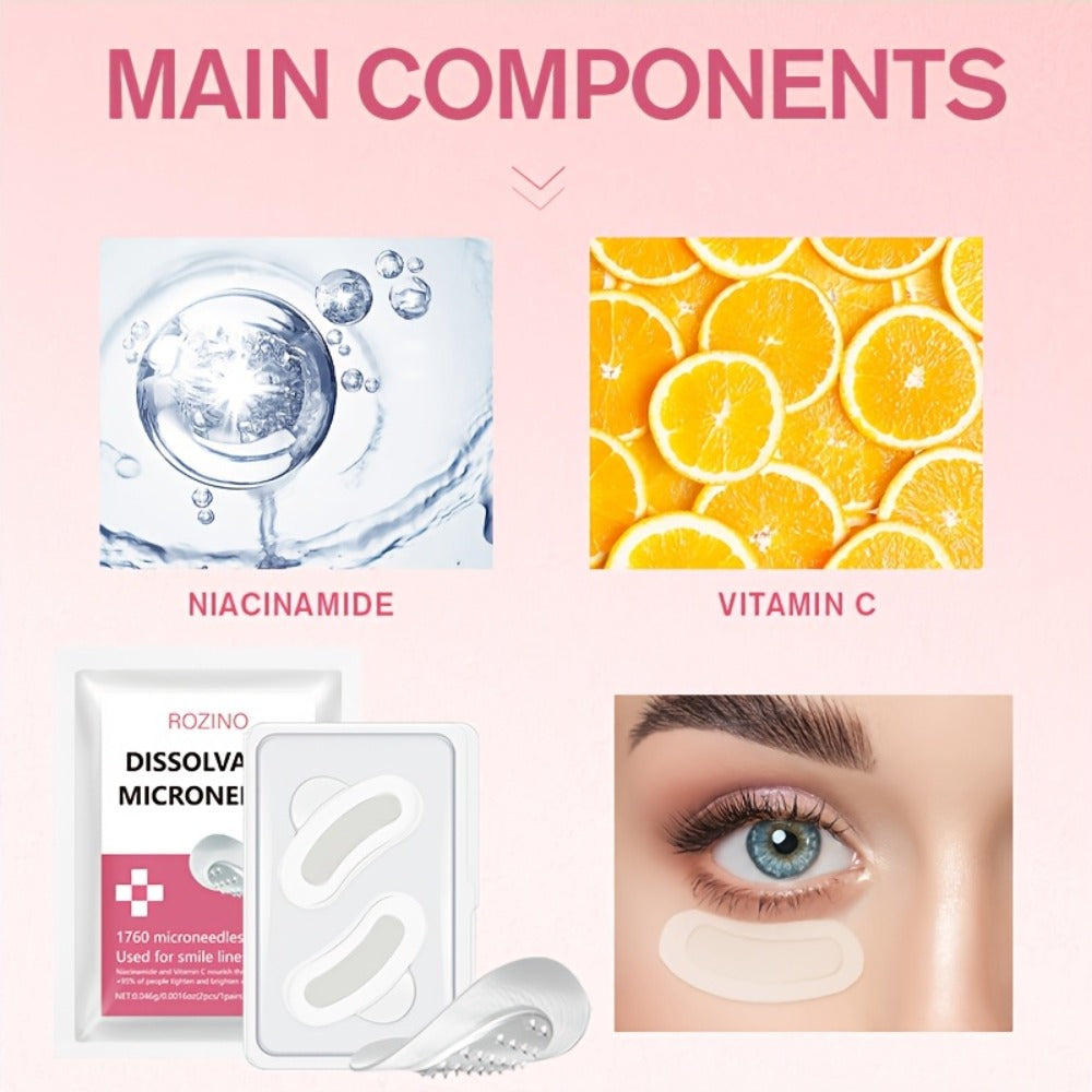 Microneedle Patches Hyaluronic Acid Niacinamide Dissolving Face Patches for Forehead Smile for Entryways, Bedrooms and Living Spaces