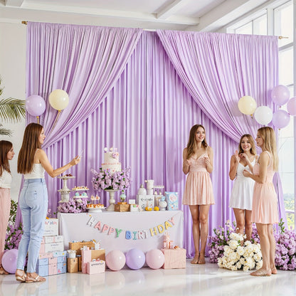 4-Pack 5x10ft Elegant Spandex Photography Backdrop | Wear-Resistant, Wrinkle-Free, Soft & Opaque Party Decoration Banners for Weddings
