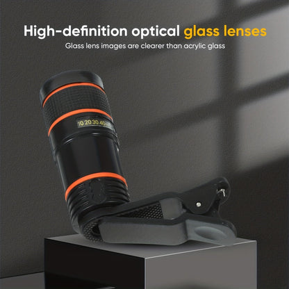 Portable Telephoto Zoom Lens for Smartphone – HD 2-in-1 Wide-Angle & Telephoto Clip-On Mobile Camera Lens, Precision Focus Ring