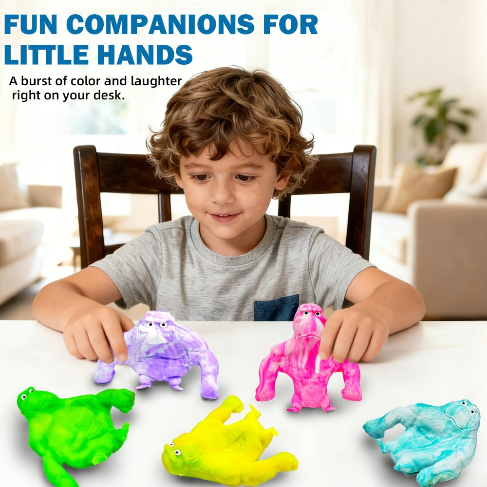 Stretchy Gorilla Fidget Toy Squishy Squeeze Monkey, PVA Sponge Sensory Stress Toy for Kids & Adults