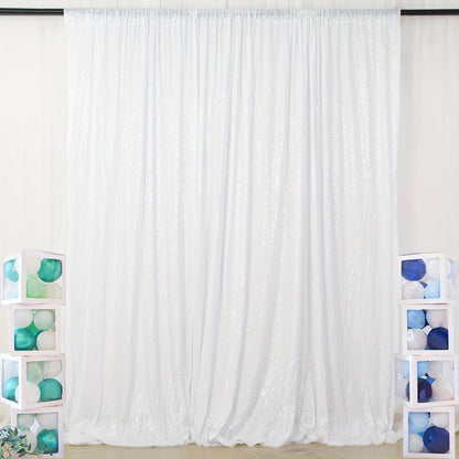 Sequin Backdrop Curtain for Party Wedding – 4x8ft Shimmering Glitter Curtain for Birthday Photo Booth Stage Decoration, Easy Hang
