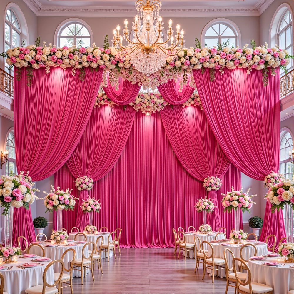 4-Pack 5x10ft Elegant Spandex Photography Backdrop | Wear-Resistant, Wrinkle-Free, Soft & Opaque Party Decoration Banners for Weddings