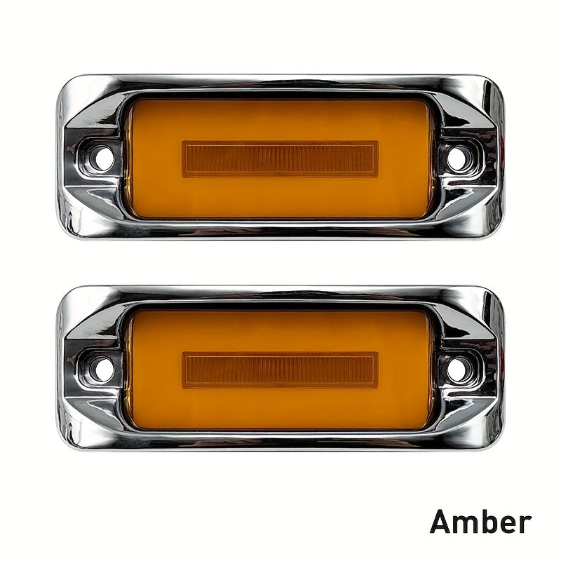 LED Car Side Marker Lights – Strobe Warning Flashing Signal Light for Truck Car Night Driving Safety, High/Low Brightness
