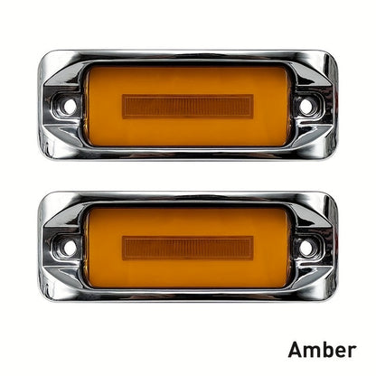 LED Car Side Marker Lights – Strobe Warning Flashing Signal Light for Truck Car Night Driving Safety, High/Low Brightness