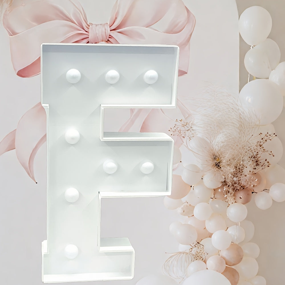 Marquee Letter Lights White LED - 3FT Light Up Letters A-Z for Birthday, Anniversary, Wedding & Party Decor
