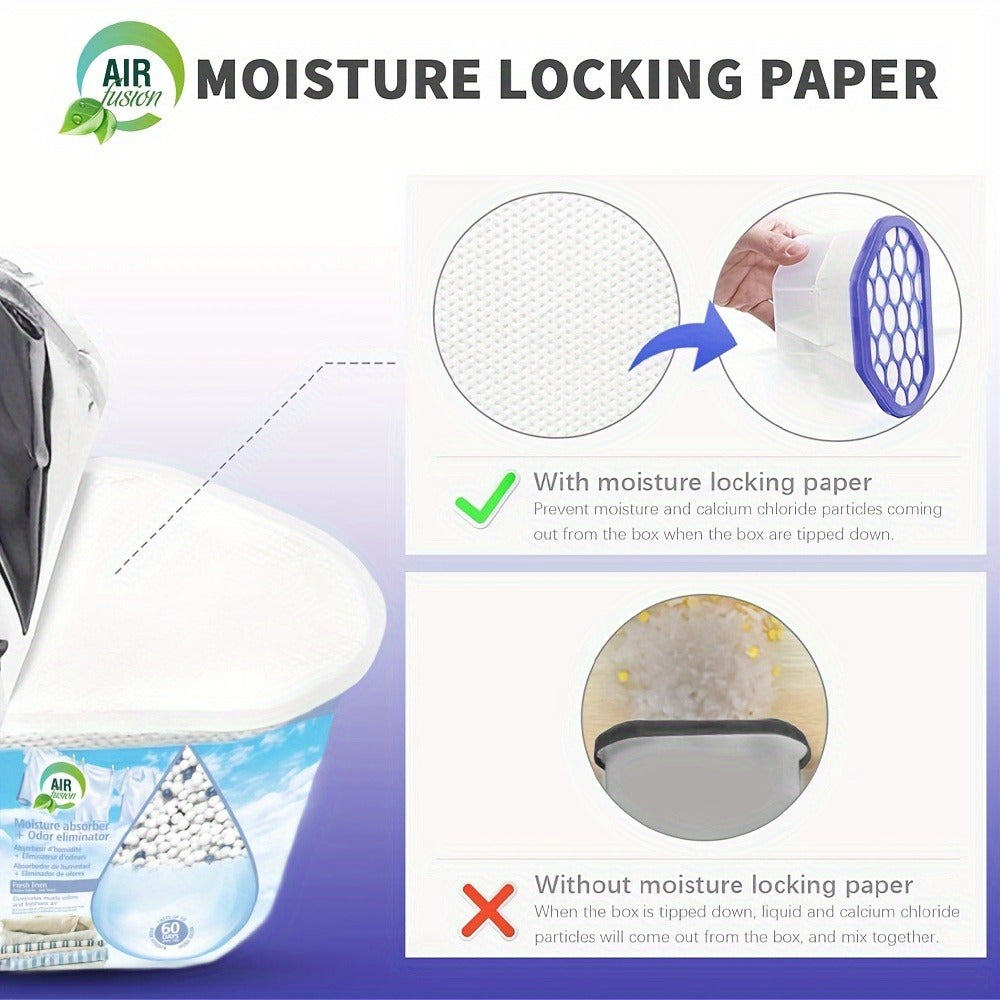 Portable Dehumidifier Boxes 6-Pack, Moisture Absorber & Odor Eliminator for Closets, Bathrooms, RVs