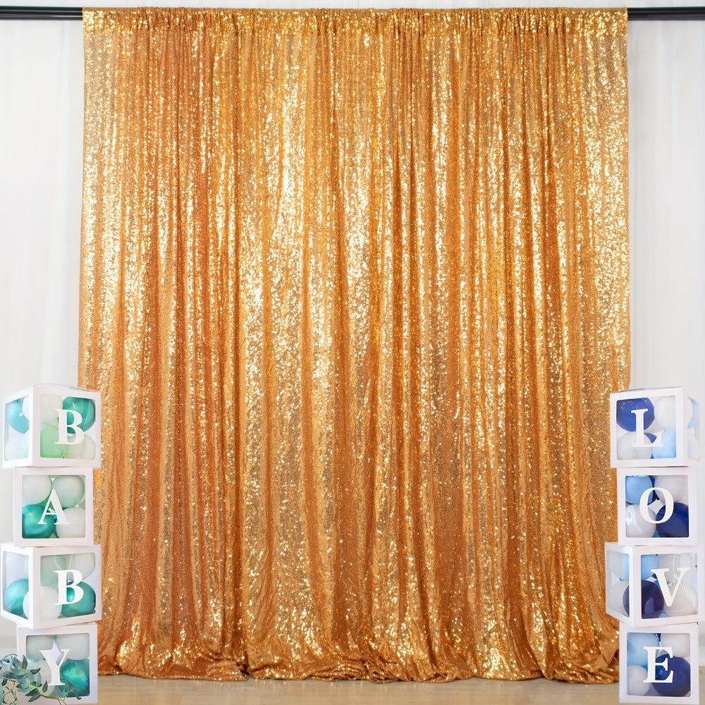 Sequin Backdrop Curtain for Party Wedding – 4x8ft Shimmering Glitter Curtain for Birthday Photo Booth Stage Decoration, Easy Hang