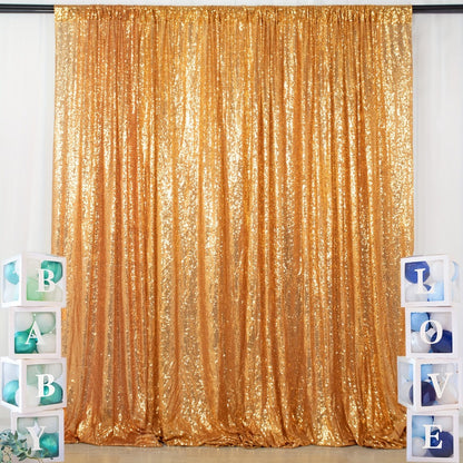 Sequin Backdrop Curtain for Party Wedding – 4x8ft Shimmering Glitter Curtain for Birthday Photo Booth Stage Decoration, Easy Hang