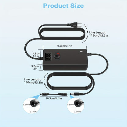 Adjustable AC DC Power Adapter 24W 3-12V 2A Universal Power Supply 100-240V with LED Voltage for an Everyday Personal Care Routine