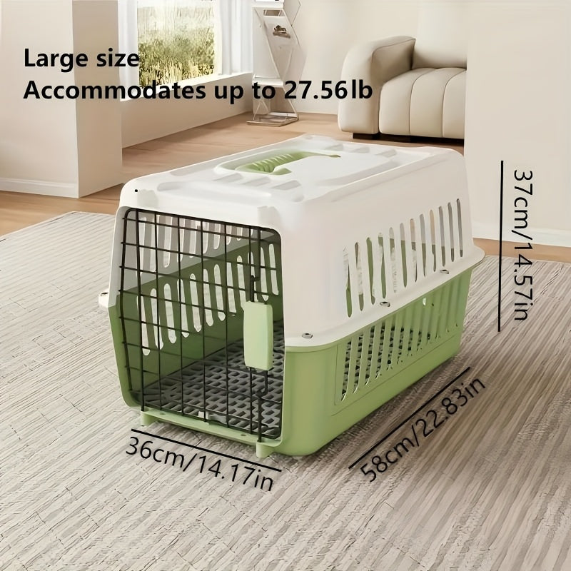 Airline Approved Pet Carrier – IATA & FAA Certified Dog Cat Travel Crate, Breathable Portable Pet Carrier Box with Buckle Closure & Easy
