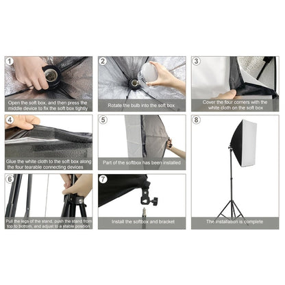 Softbox Photography Lighting Kit 2-Pack MOUNTDOG 19.7x27.5 Inch Continuous Lighting System 85W 5700K E27 LED Bulbs with Remote for Portrait