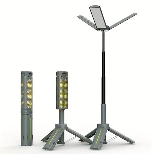 Camping Light & Work Light 3000 Lumens – Cordless LED with 3 Adjustable Heads, 8000/14500mAh Rechargeable Battery