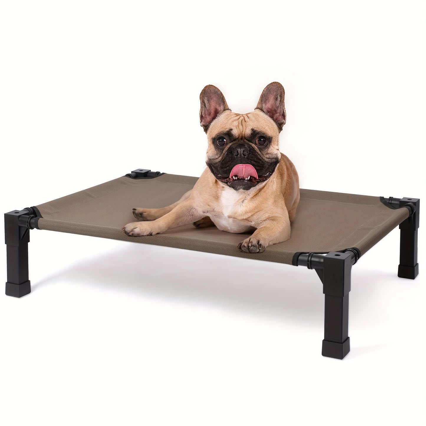 Elevated Pet Cot with Metal Frame, Textilene-Labeled Mesh Deck, Four Sizes and Seven Colors