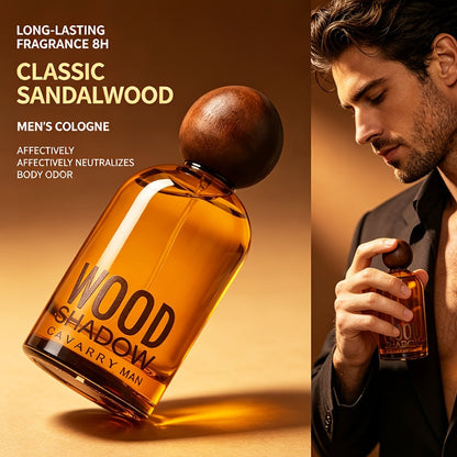 Perfume for Men Wooden-Bottle Spray with a Woody Sandalwood Profile and Two Options in a Distinctive Bottle Presentation