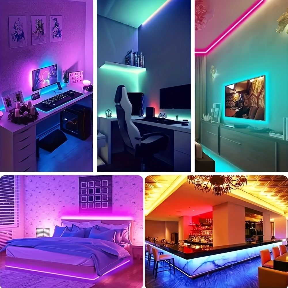 50FT or 100FT RGB LED Strip Light with 44-Key Remote, 20 Colors and Eight Modes for Room and Event Decor