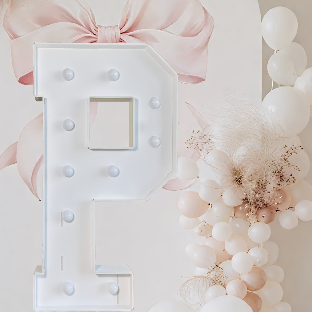 Marquee Letter Lights 3ft LED Light Up Letters for Weddings, Proposals & Celebrations – Cool White Lighted KT Board DIY Display Frame