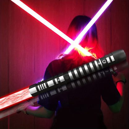 RGB Light Saber Toy with 16 Color Change & 3 Movie Sound Effects, Dark Phantom Lightsword for Kids & Beginners
