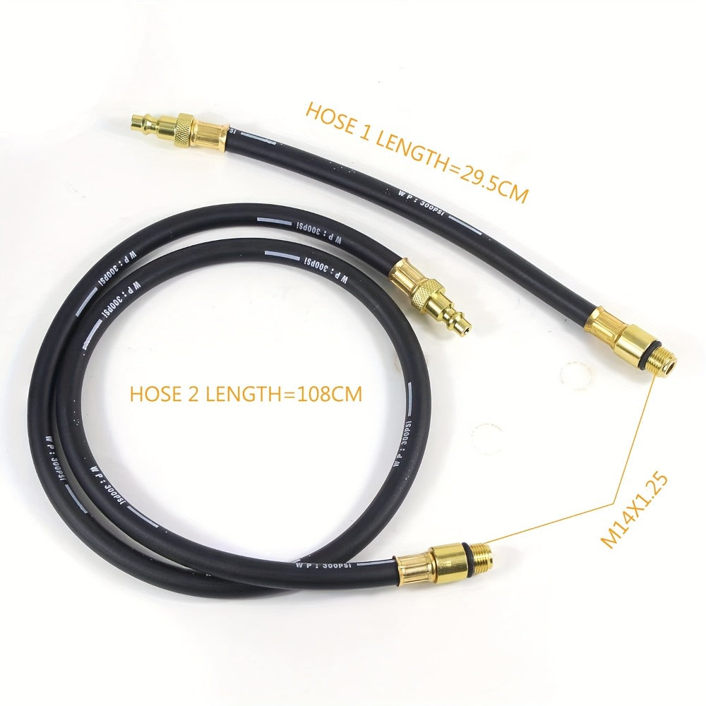 Engine Compression Tester and Cylinder Leak Down Tester Kit TU-21 Dual Gauge Leakdown Detector for Car Motorcycle Truck Gasoline Engine